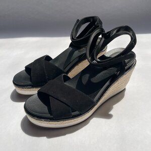 Cole Haan | Size 6 | Cloud Espadrille Wedge | Black Suede